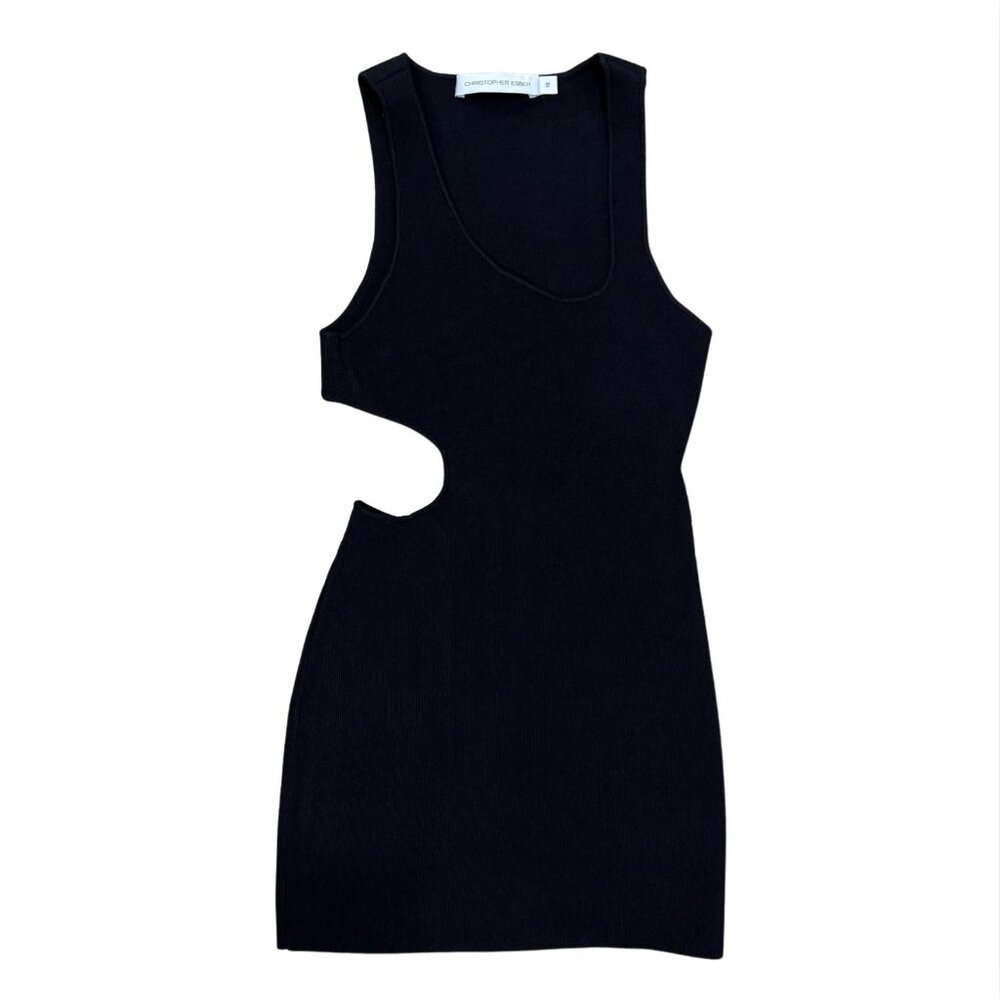 CHRISTOPHER ESBER Black Cut Out Stretch Mini Dress EUC $995 XS